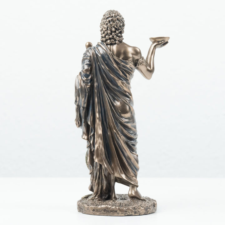 Asklepios Statue Griechischer Gott der Medizin (Kaltguss-Bronze Skulptur)