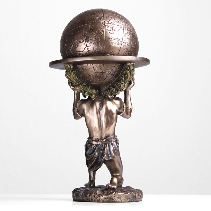 Atlas (Bronzierte Skulptur aus Kunstharz)