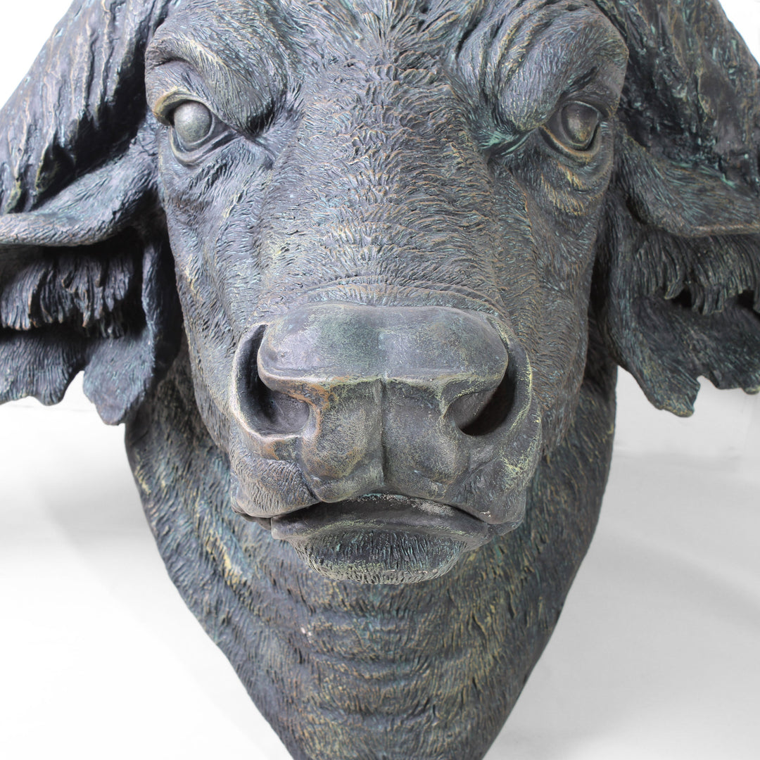 Büffelkopf Statue (Tierische Wandskulptur)