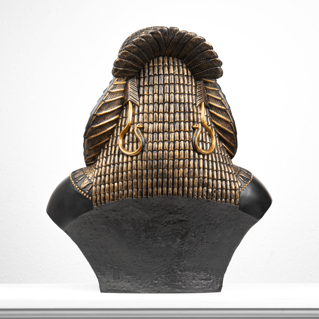 Kleopatra Büste – Königin von Aegypten (Schwarz und Gold)