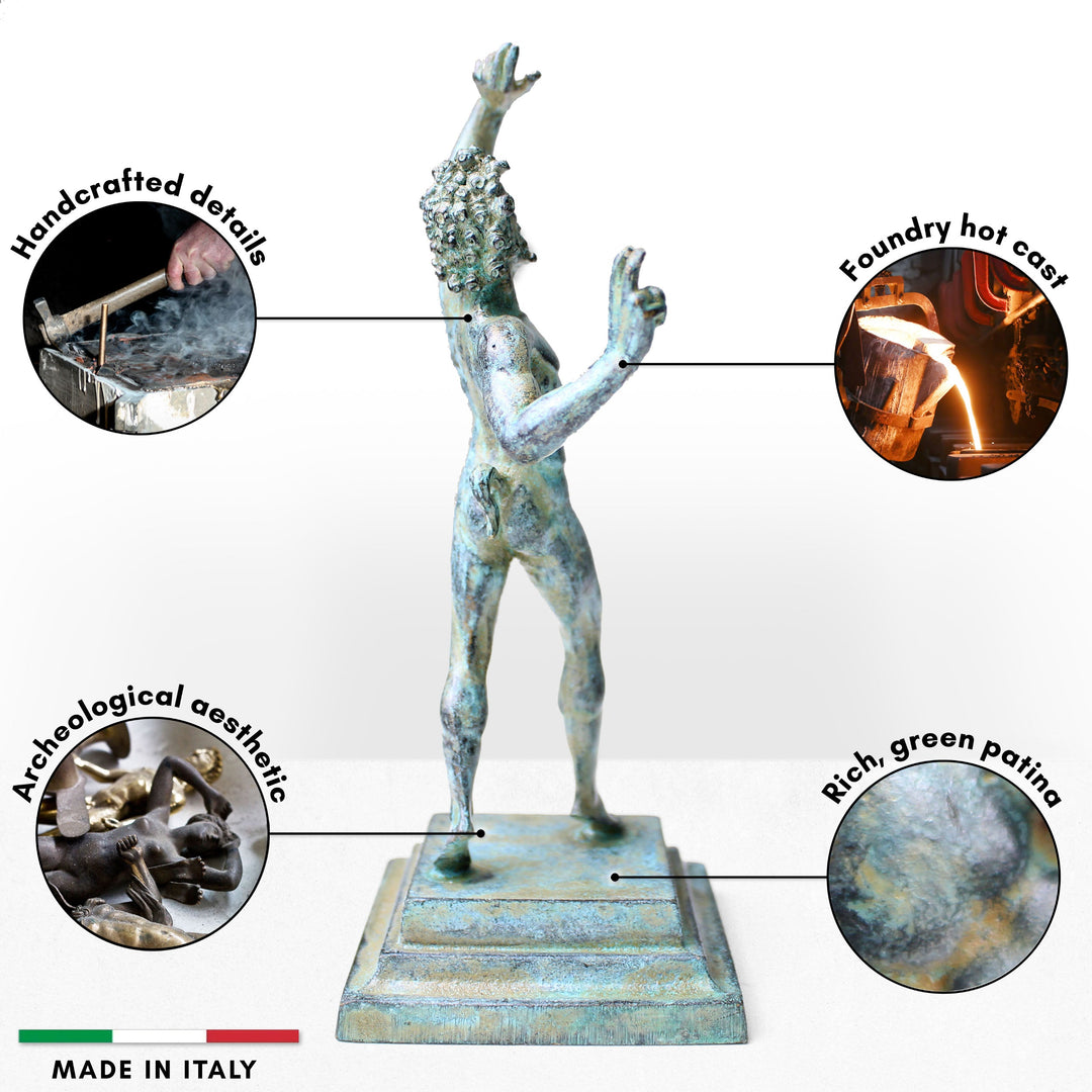 Tanzender Faun Statue (Bronze)