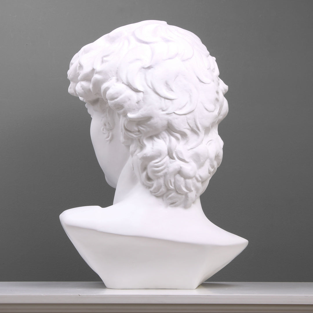 Große Michelangelo David Büste (Weiß)