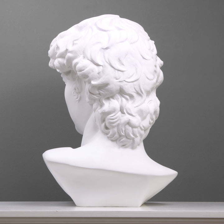 Große Michelangelo David Büste (Weiß)