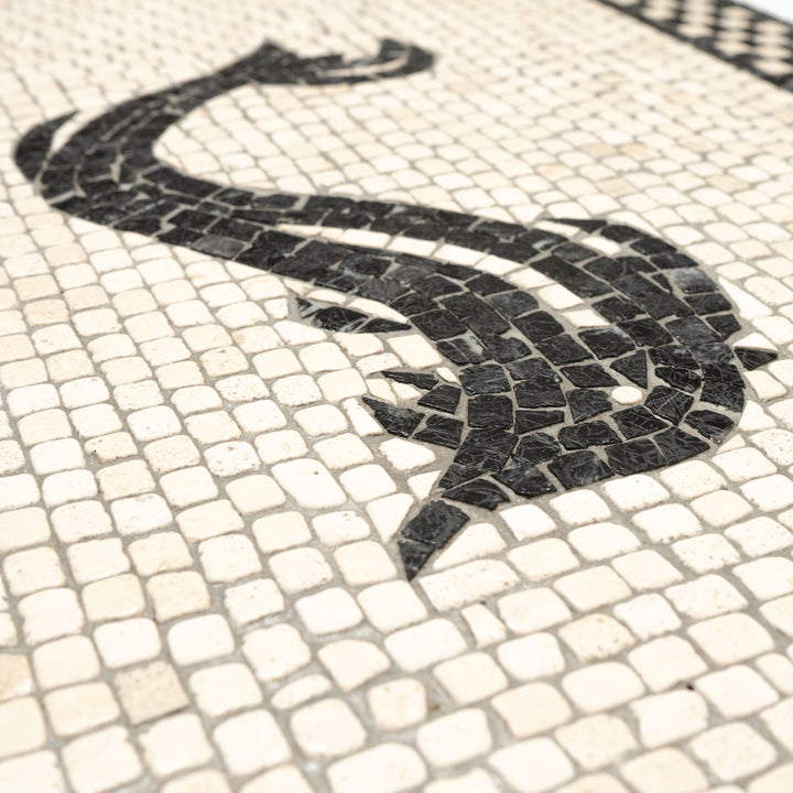 Delphin Marmor-Mosaik