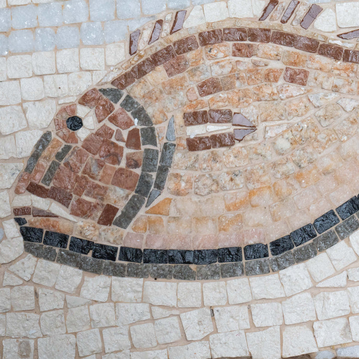 Fisch Impluvium Marmor-Mosaik