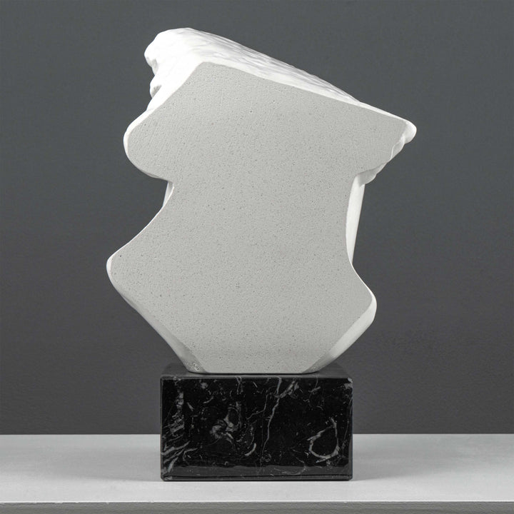 Apollo Bustenfragment Skulptur auf Schwarzem Marmorsockel (Kolossaler Kopf eines Jünglings)