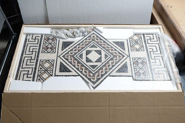 Geometrischer Teppich Marmor-Mosaik
