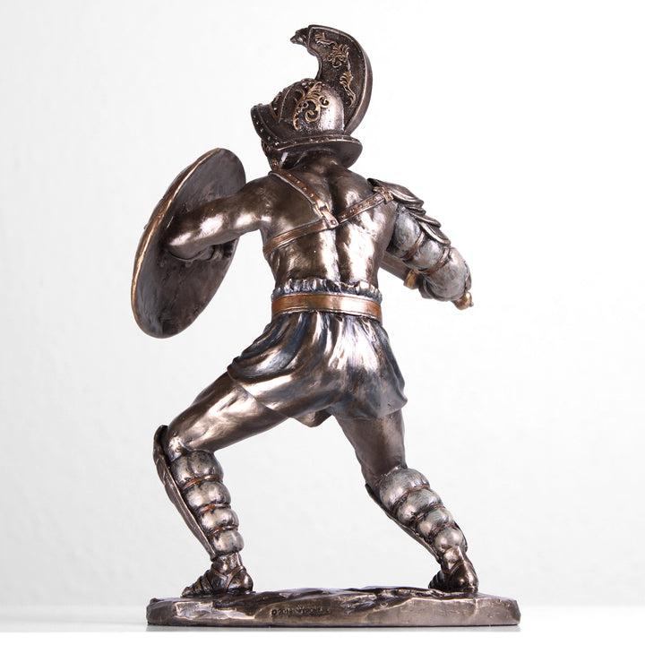 Gladiator (Bronzierte Skulptur aus Kunstharz)