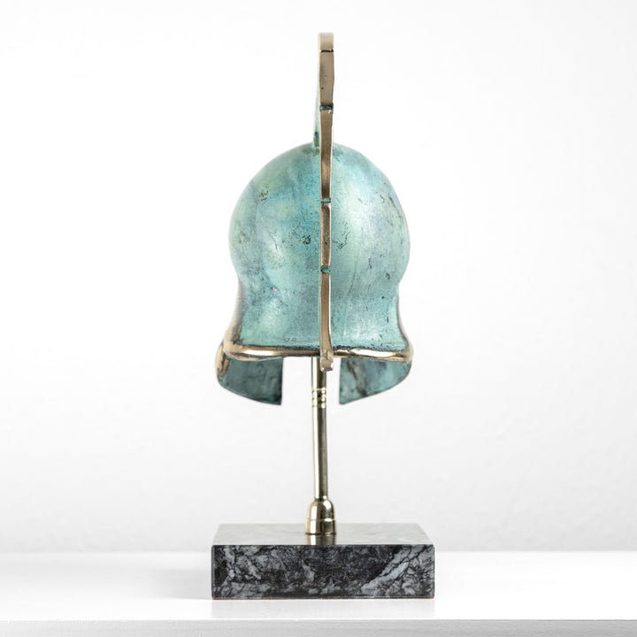 Griechischer Hoplitenhelm (Messing Skulptur)