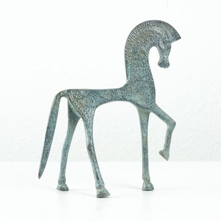 Griechisches Pferd Statue (Bronze, Kleine Skulptur)
