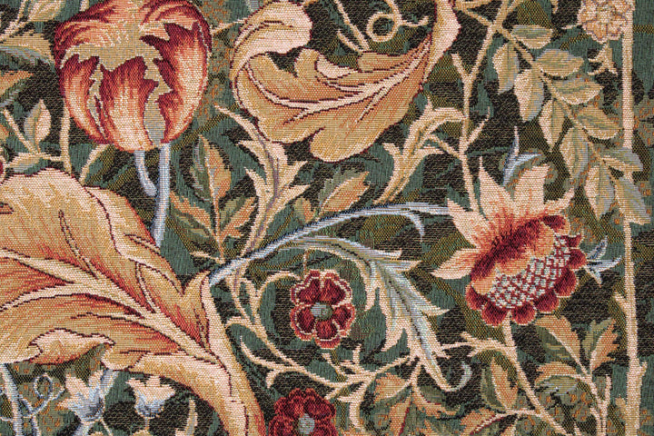 Grüner Akanthus – Gobelin Wandteppich (Jacquard gewebt)