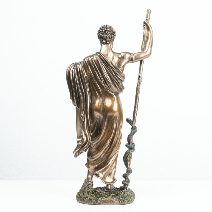 Hippokrates Vater der Medizin (Bronzierte Skulptur aus Kunstharz)