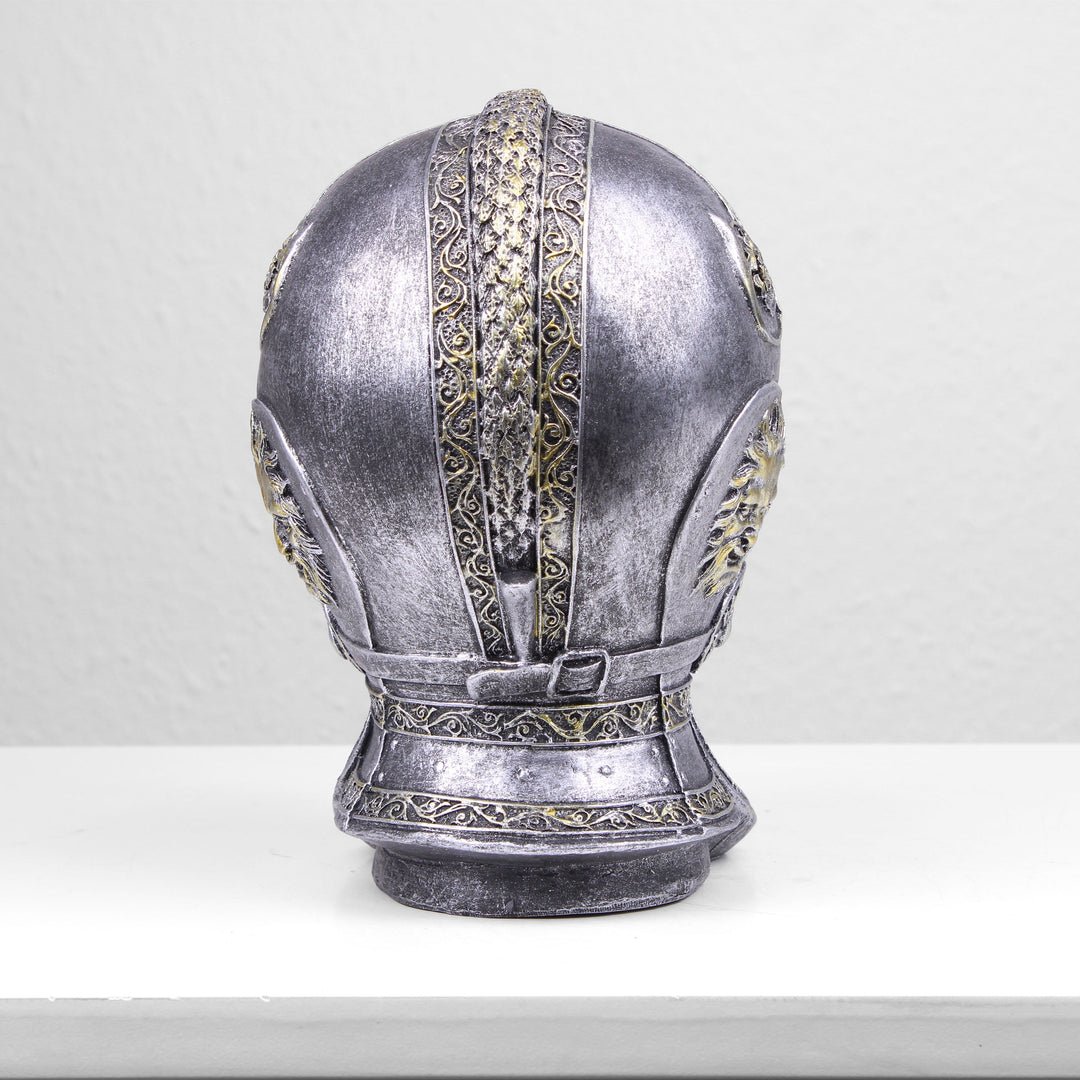 Ritter Mittelalterlicher Helm Spardose (Kaltguss-Bronze Skulptur)