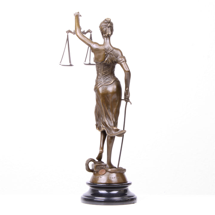 Göttin der Gerechtigkeit Statue (Bronze, Wachsguss)