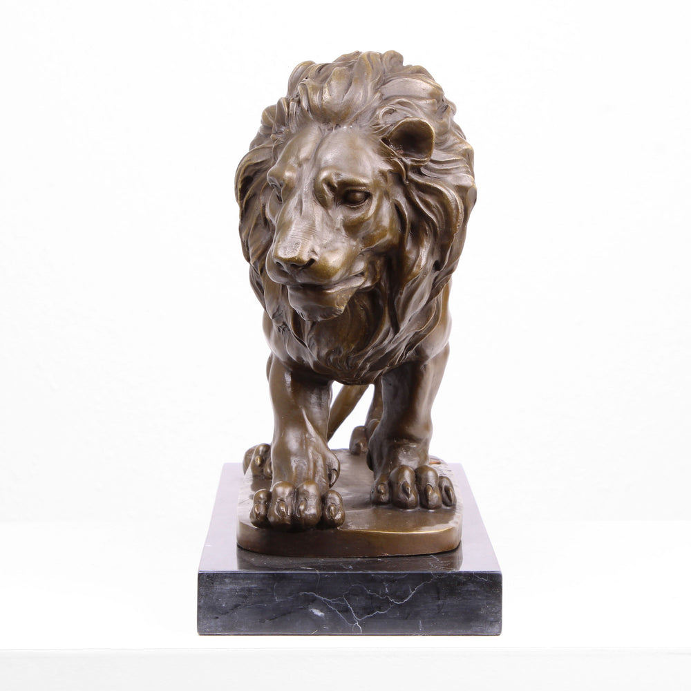 Große Löwenstatue (Bronze, Wachsguss)