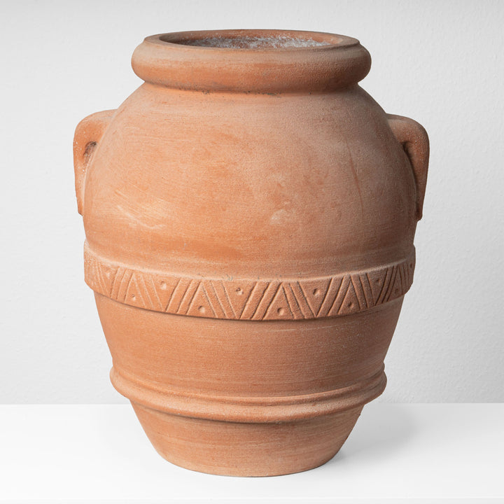 Klassischer toskanischer Terrakotta Krug mit Henkeln
