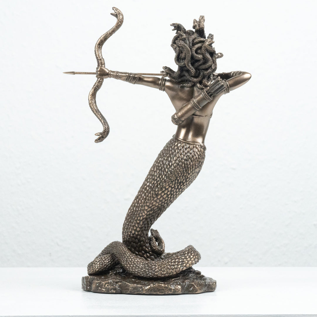 Medusa Statue Griechische Mythologie Gorgone (Kaltguss-Bronze Skulptur)