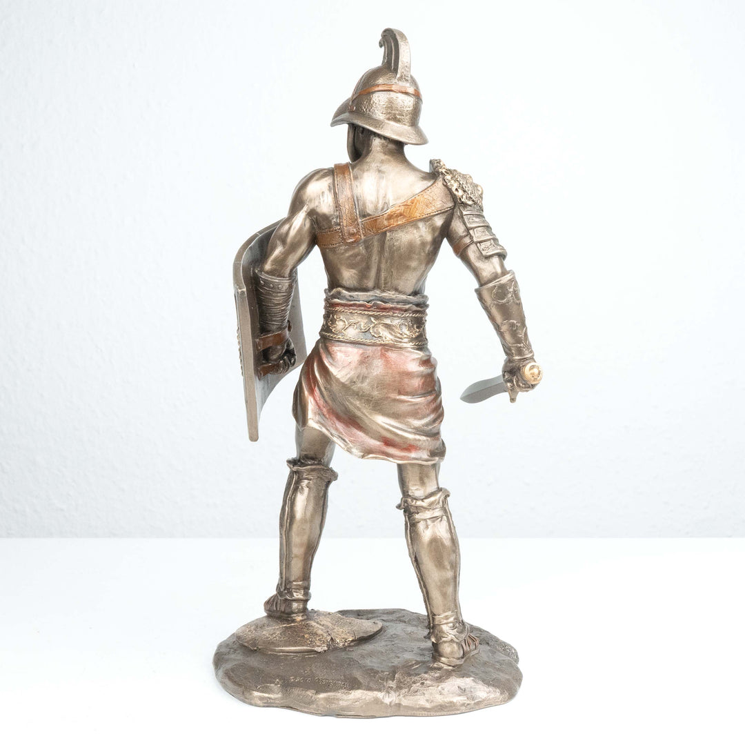 Murmillo Gladiator (Bronzierte Skulptur aus Kunstharz)