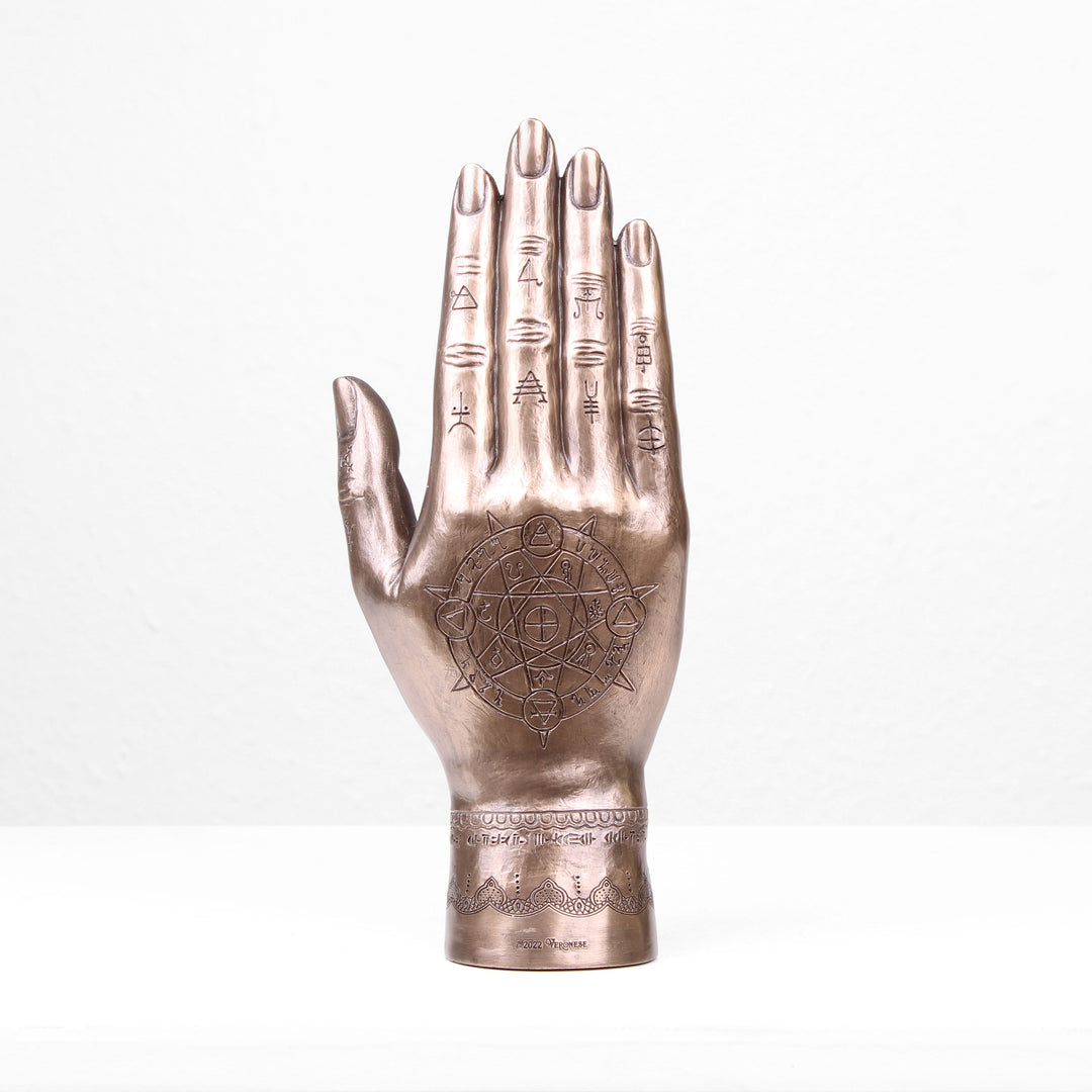 Mystische Fatima Hand Statue (Kaltguss-Bronze Skulptur)