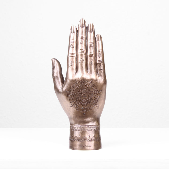 Mystische Fatima Hand Statue (Kaltguss-Bronze Skulptur)