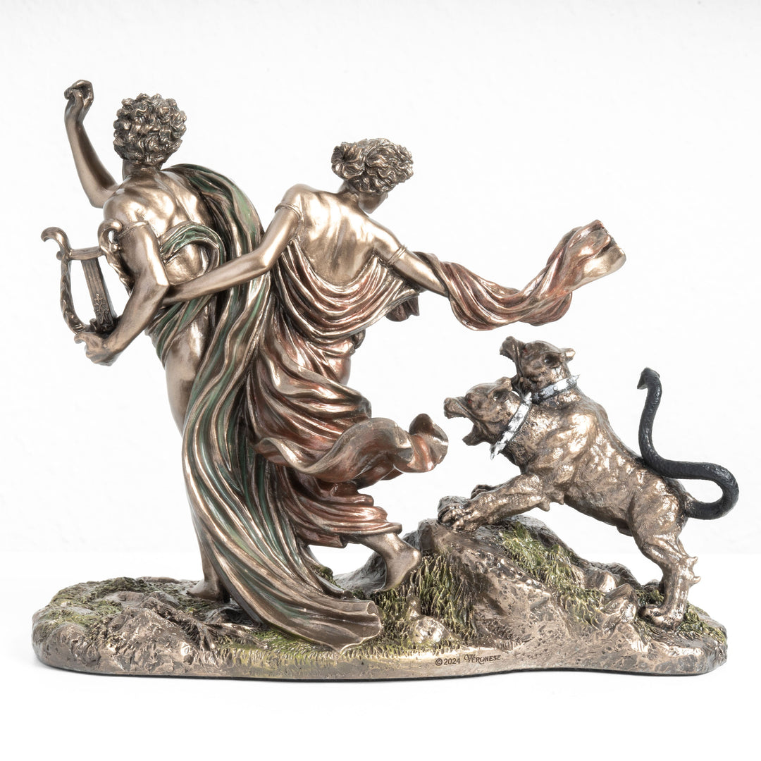 Orpheus und Eurydike Statue – Flucht aus der Unterwelt (Bronzierte Skulptur aus Kunstharz)