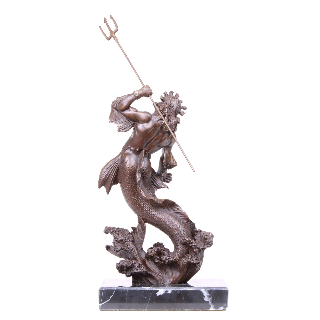 Poseidon Statue (Bronze, Wachsguss)