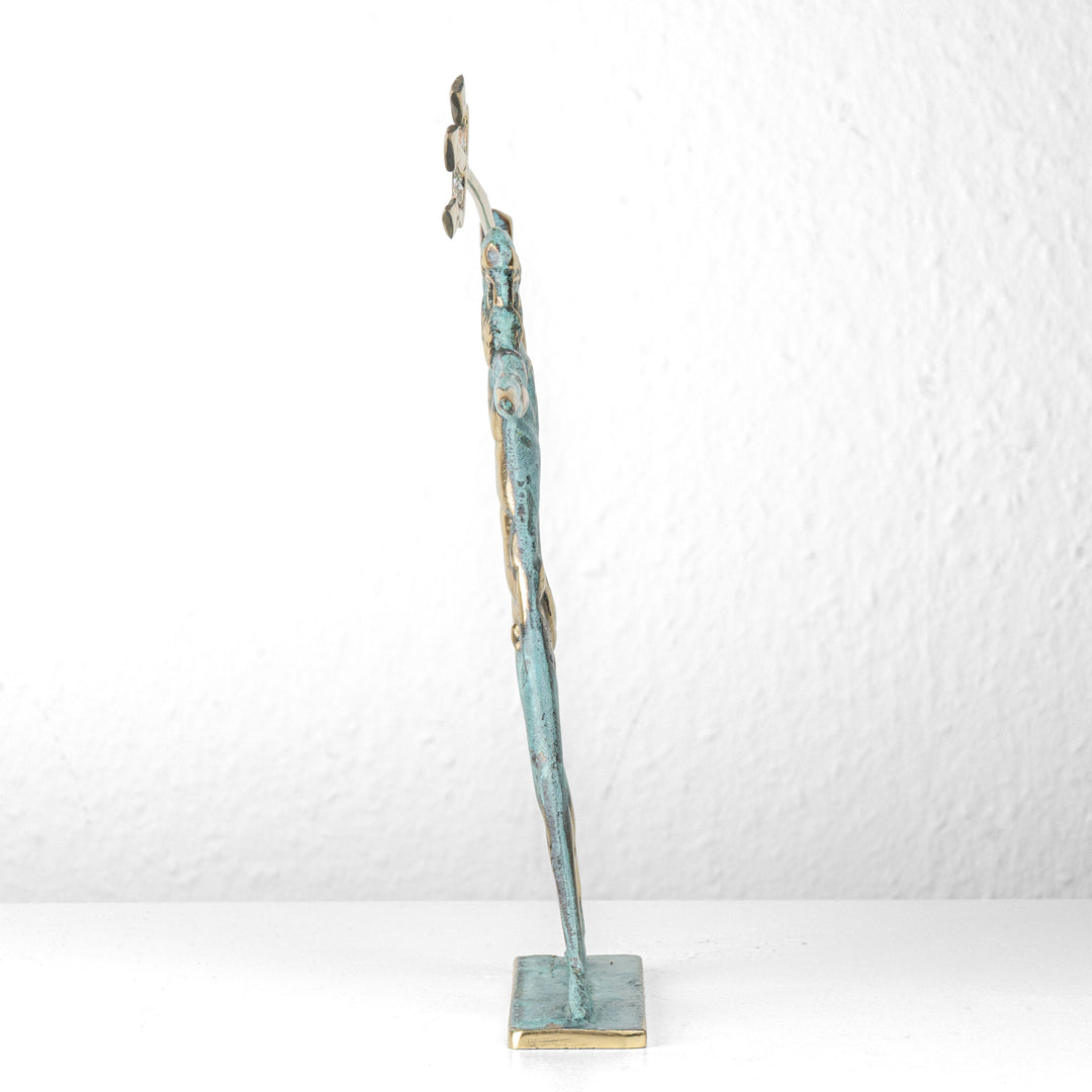 Poseidon Statue — Griechischer Gott des Meeres mit Dreizack (Messingskulptur)