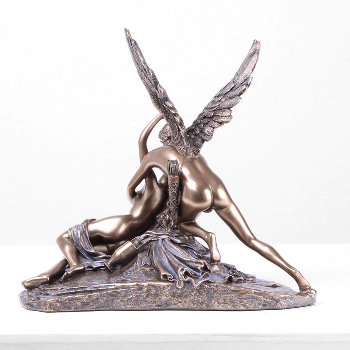Psyche Durch Amors Kuss Erweckt (Bronzierte Skulptur aus Kunstharz)