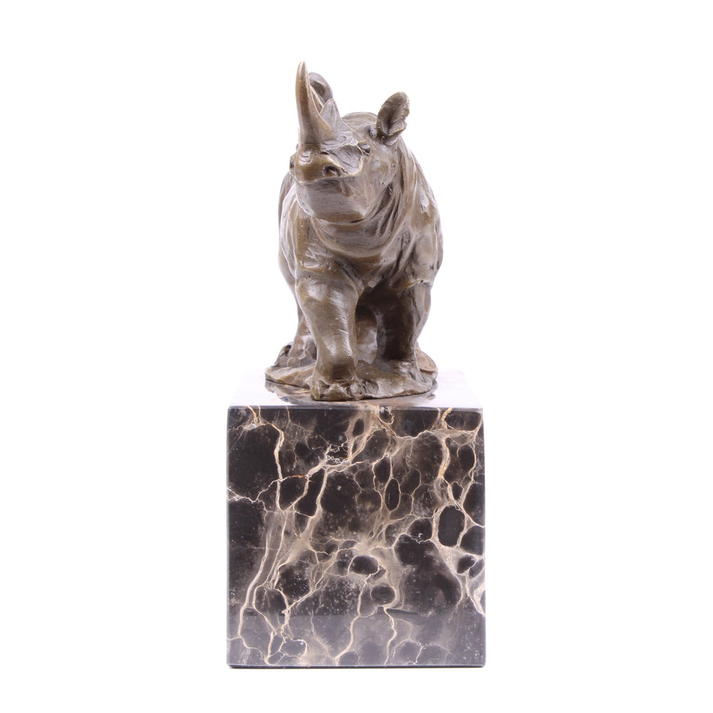 Nashorn Statue (Bronze, Wachsguss)