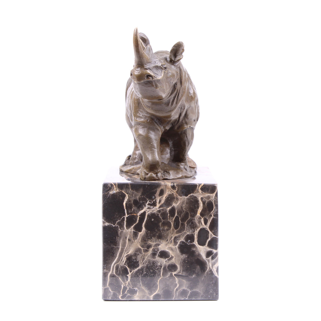 Nashorn Statue (Bronze, Wachsguss)