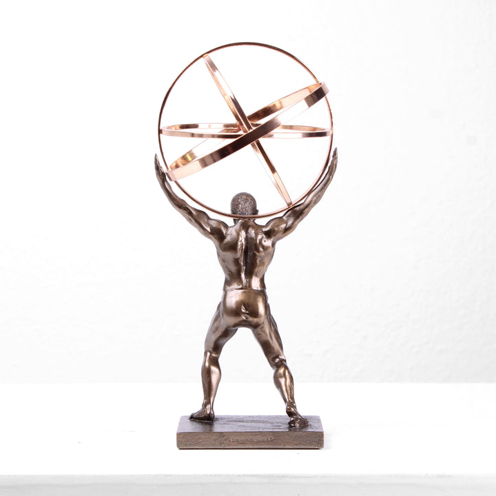 Atlas Skulptur (Bronzierte Skulptur aus Kunstharz)