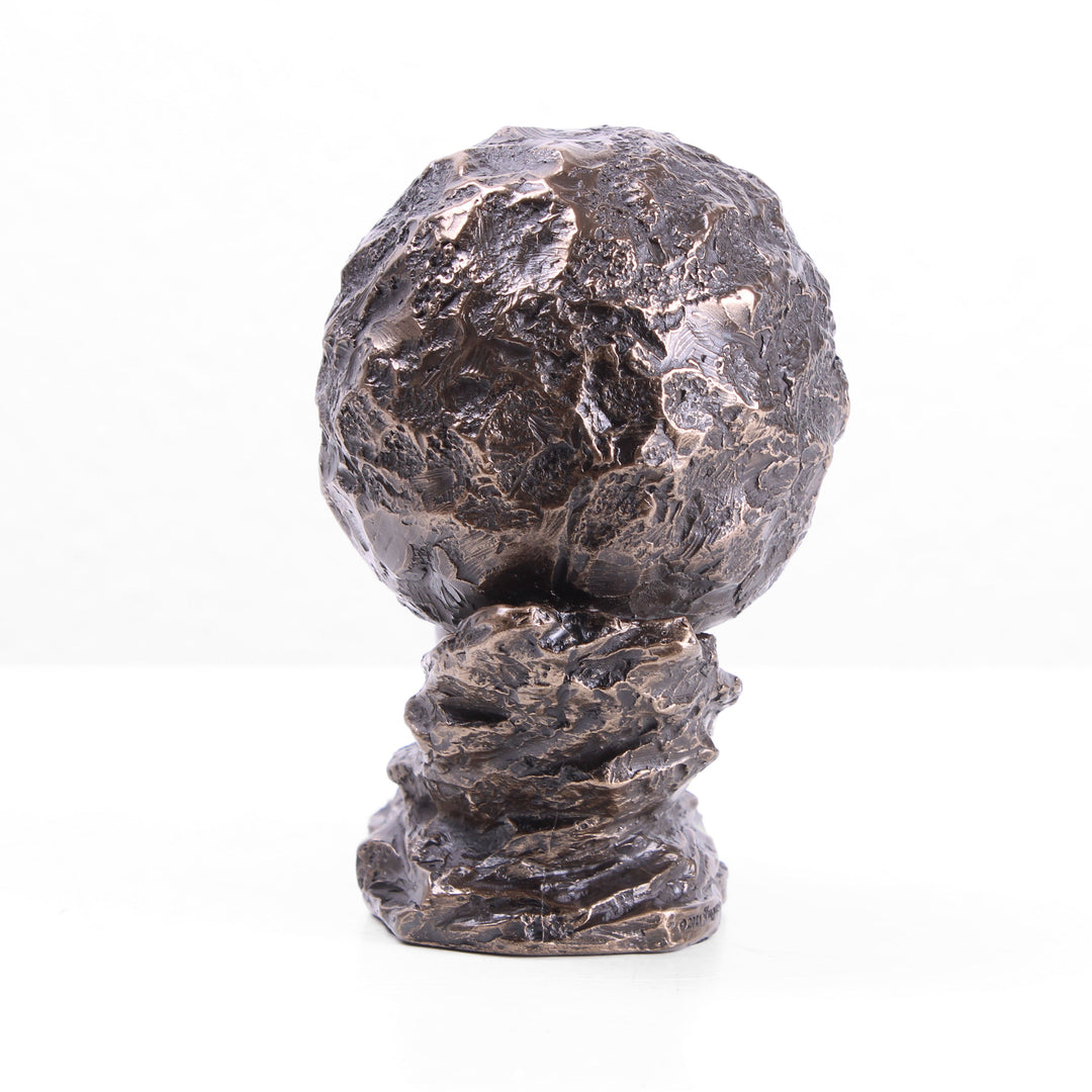 Sisyphus Statue mit dem Ewigen Felsen (Kaltguss-Bronze Skulptur)