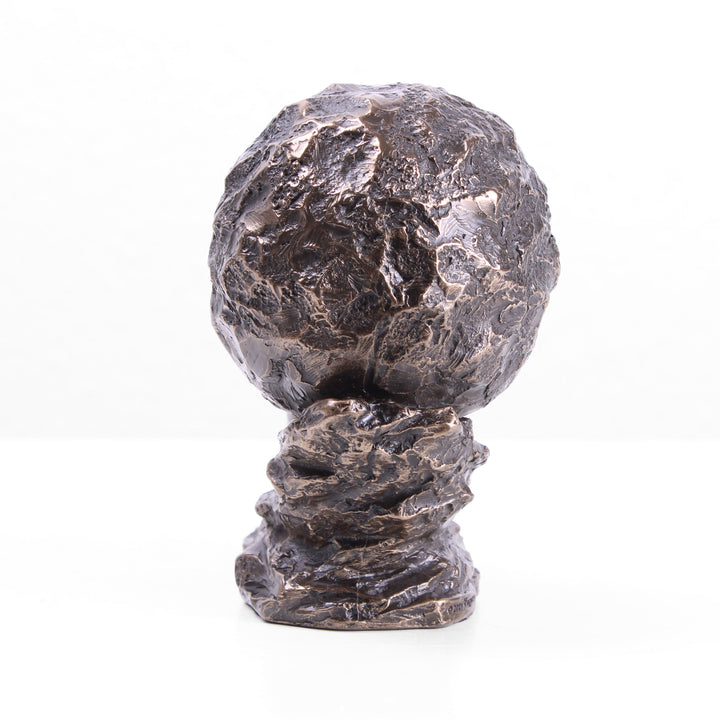 Sisyphus Statue mit dem Ewigen Felsen (Kaltguss-Bronze Skulptur)