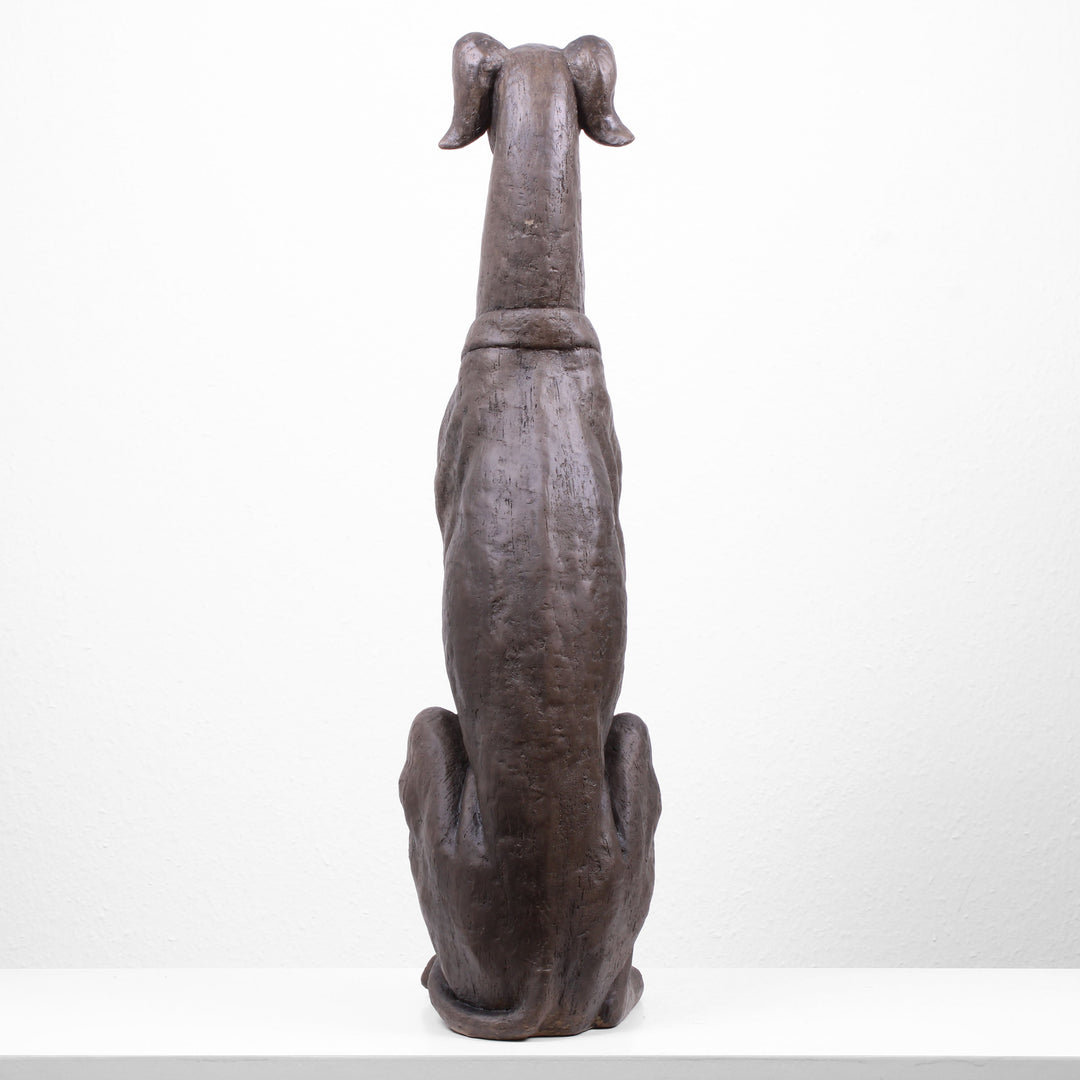 Sitzender Windhund Statue (Kunstharz)