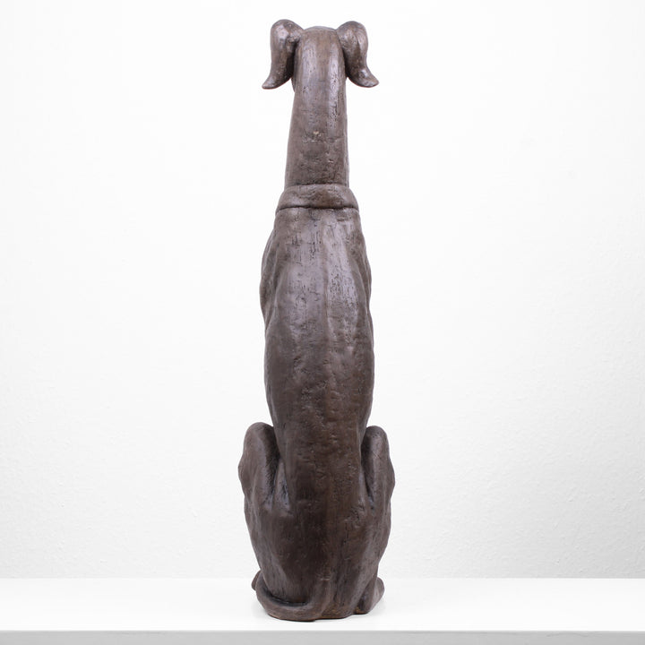 Sitzender Windhund Statue (Kunstharz)