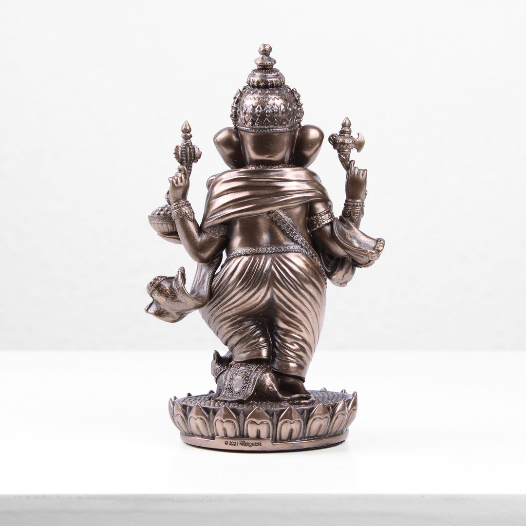Stehender Ganesha auf Lotos Sockel (Kaltguss-Bronze Skulptur)