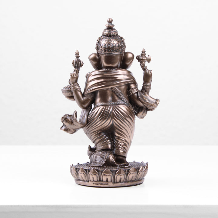 Stehender Ganesha auf Lotos Sockel (Kaltguss-Bronze Skulptur)