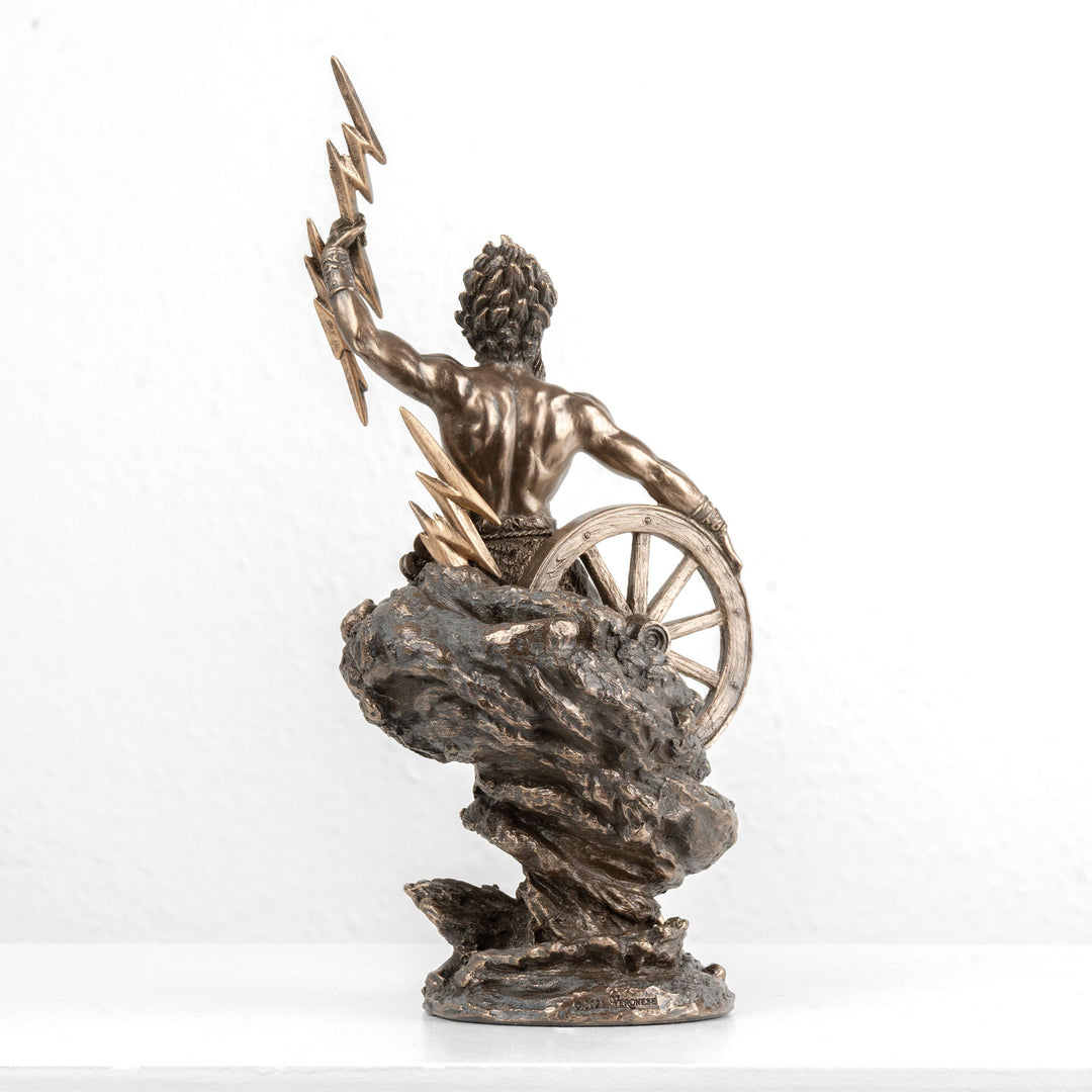 Taranis Statue — Keltischer Gott des Donners (Kaltgussbronze-Skulptur)