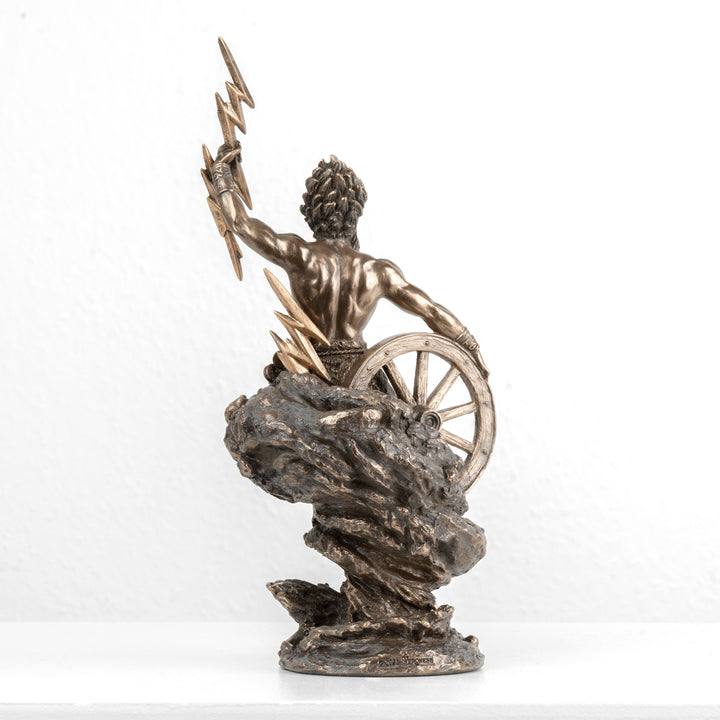 Taranis Statue — Keltischer Gott des Donners (Kaltgussbronze-Skulptur)