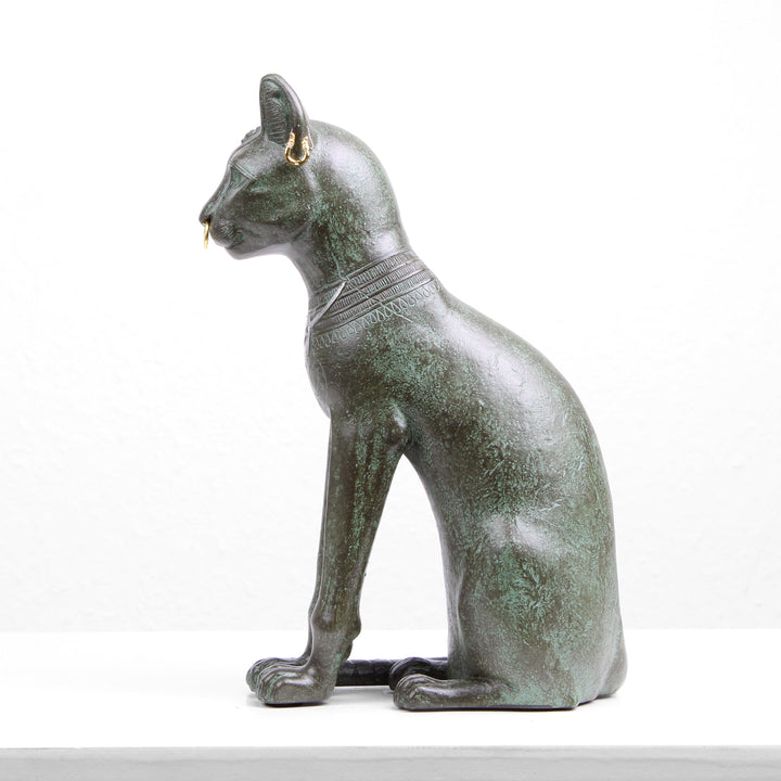Gayer-Anderson-Katze Statue (Bronzierte Skulptur aus Kunstharz)
