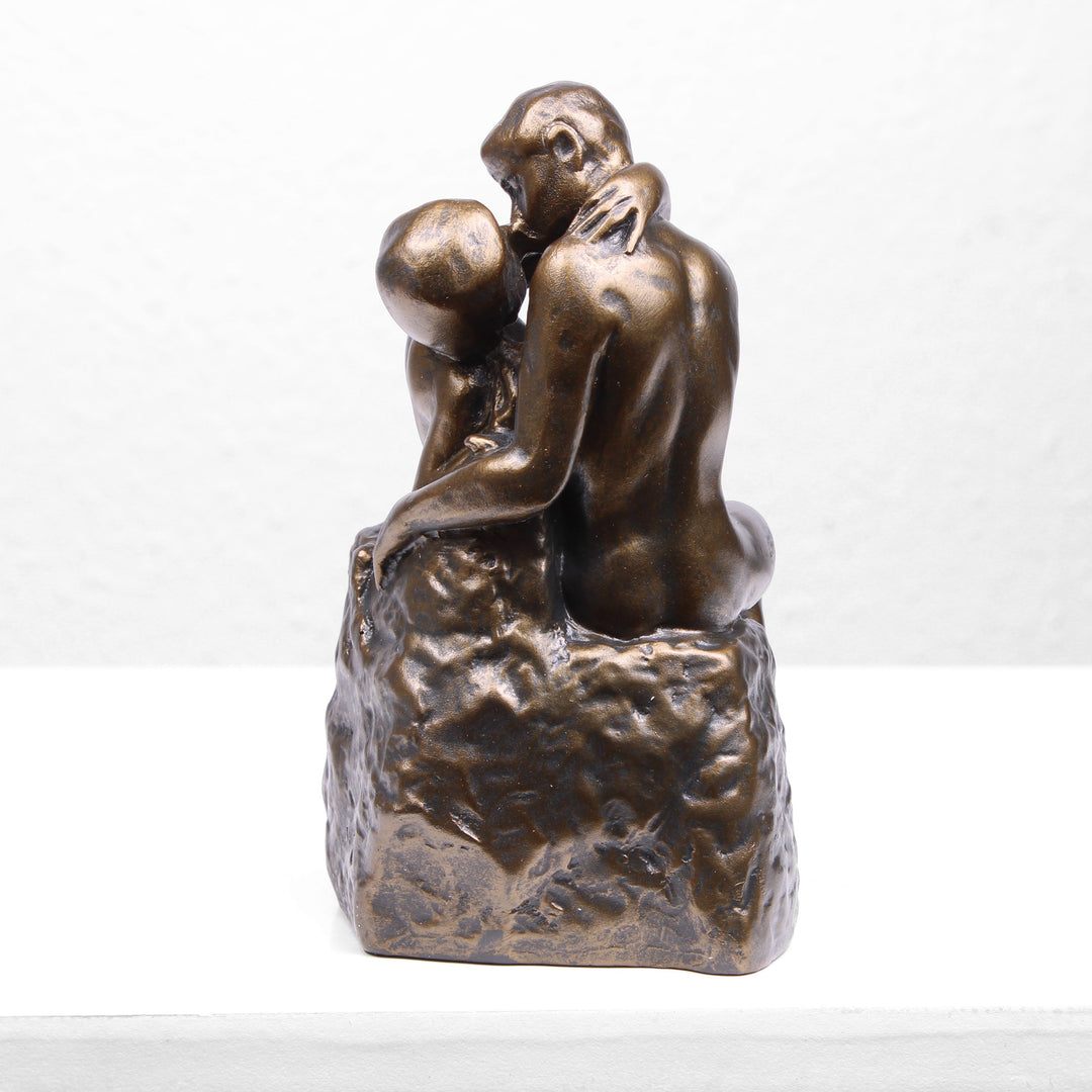 Der Kuss Statue von Rodin (Bronzierte Liebespaar Skulptur aus Kunstharz)