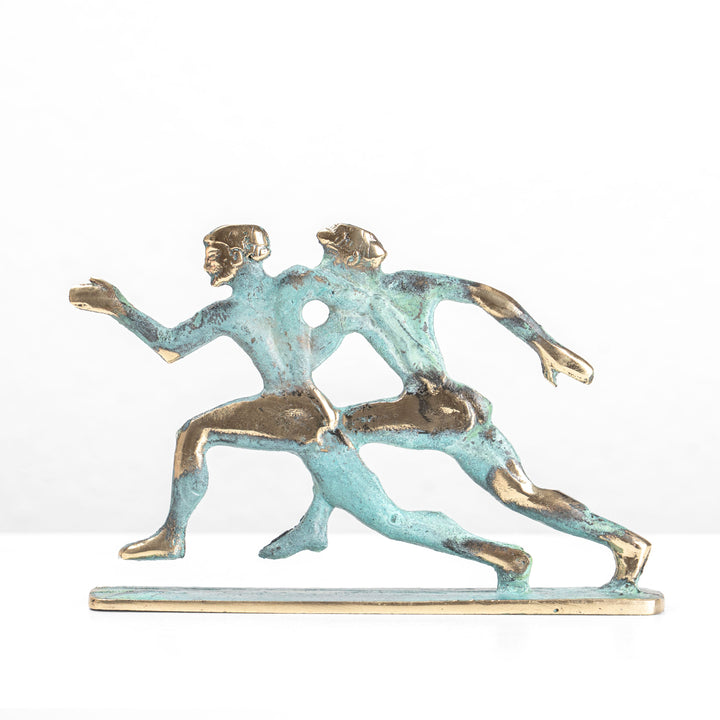 Die Wettläufer (Messingskulptur)