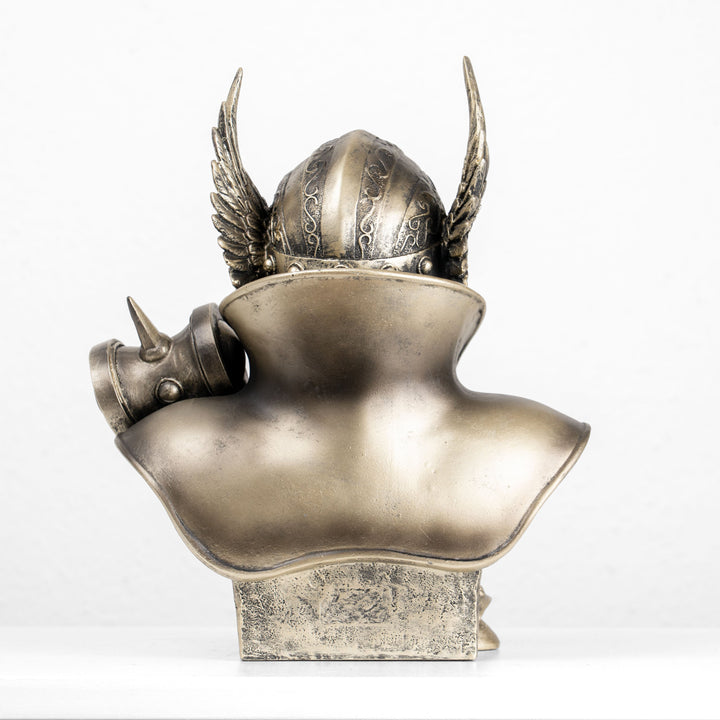 Thor Büste — Nordischer Donnergott mit Mjölnir (Kaltgussbronze-Statue)