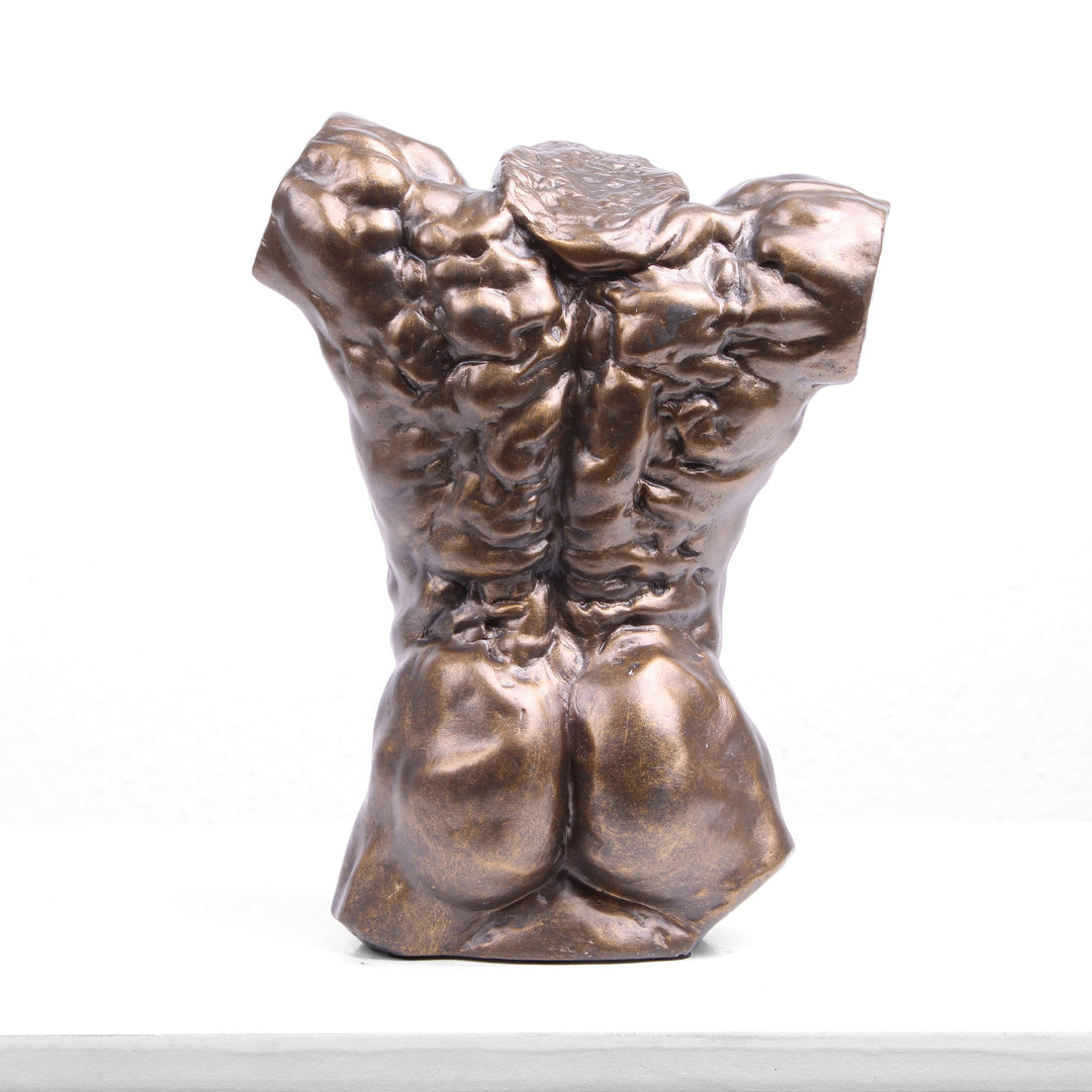 Torso Statue von Rodin (Bronzierter Torso aus Kunstharz)