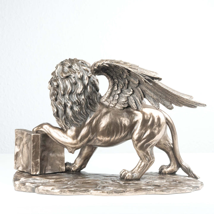 Geflügelter Löwe Symbol von Venedig (Bronzierte Skulptur aus Kunstharz)
