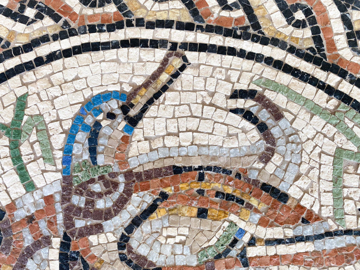 Enten aus den Jahreszeiten Marmor-Mosaik