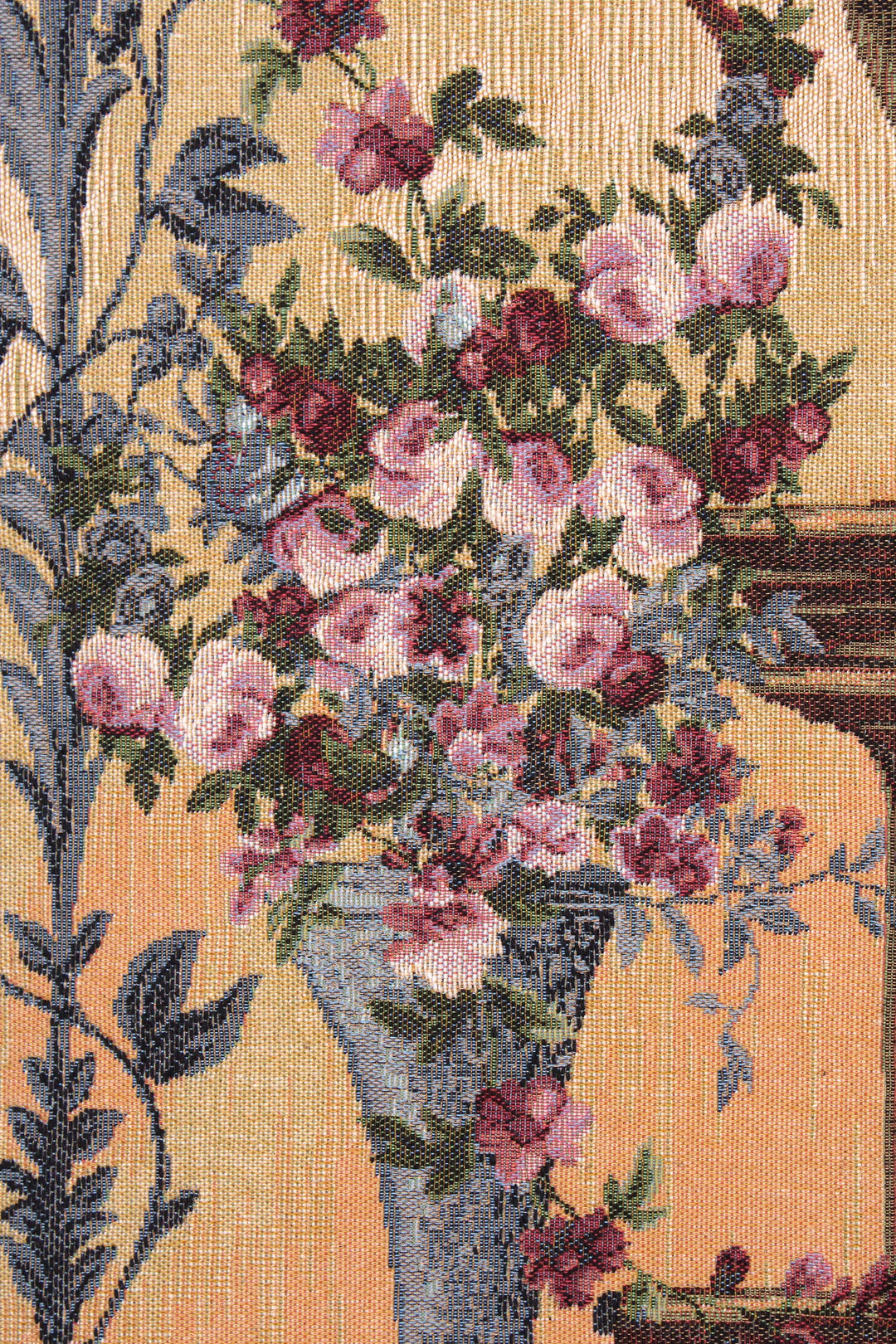 Dame mit Wappen – Gobelin Wandteppich (Jacquard gewebt)
