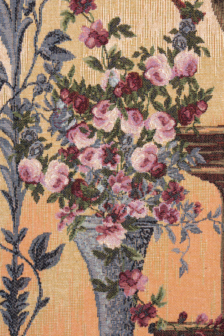 Dame mit Wappen – Gobelin Wandteppich (Jacquard gewebt)