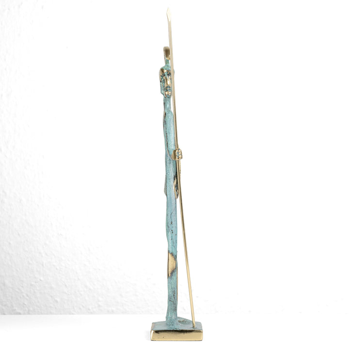 Achilles Statue — Griechischer Krieger mit Speer & Schild (Messingskulptur)