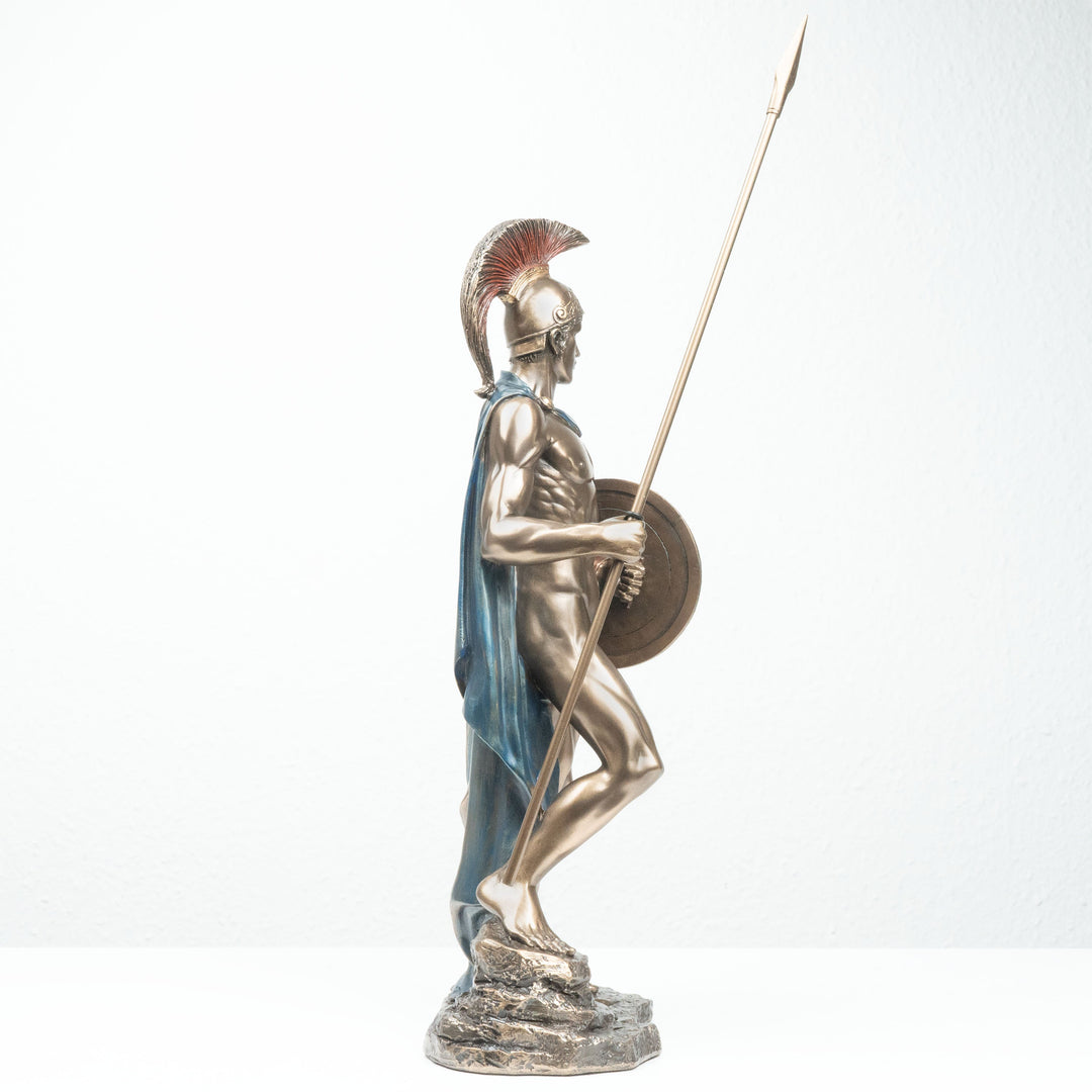 Ares Griechischer Kriegsgott (Bronzierte Skulptur aus Kunstharz)
